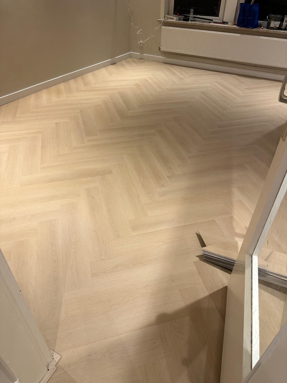 Visgraat vloer project
